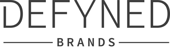 Defyned Brands logo in elegant black text on white background, simple and modern fashion brand design.
