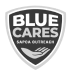 Blue Cares Foundation black and white shield-shaped emblem or logo on a transparent background.