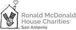 Ronald McDonald House San Antonio logo - stick figure family holding hands line art illustration