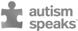 Autism Speaks grayscale puzzle piece logo for autism awareness organization website, SEO optimized.